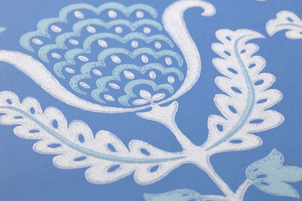 Archiv Papier peint Zarina bleu brillant Vue détail