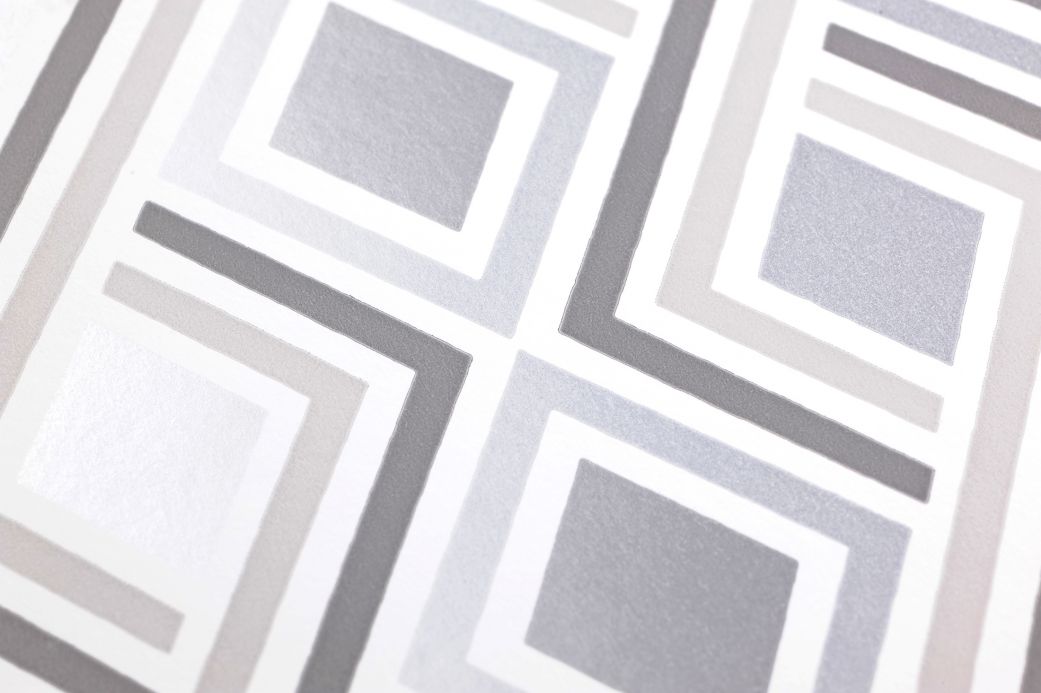 Geometric Wallpaper Wallpaper Iroko grey tones Detail View
