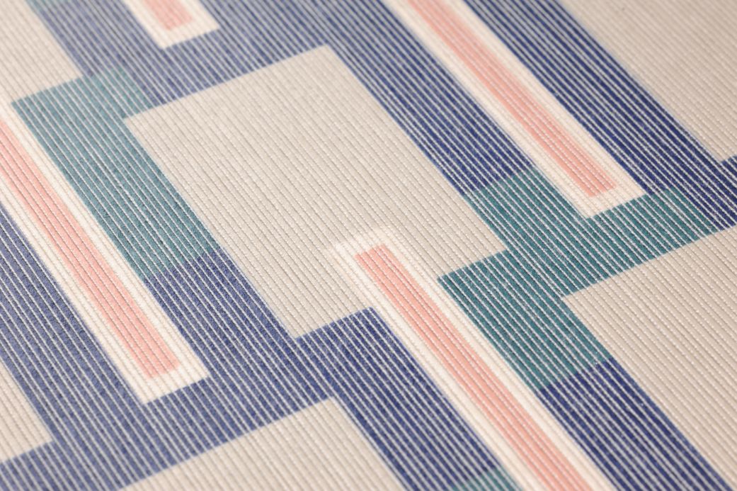 Textile Wallpaper Wallpaper Nebulo steel blue Detail View