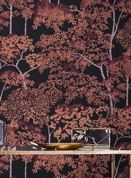 Material Wallpaper Arboleda copper shimmer Room View