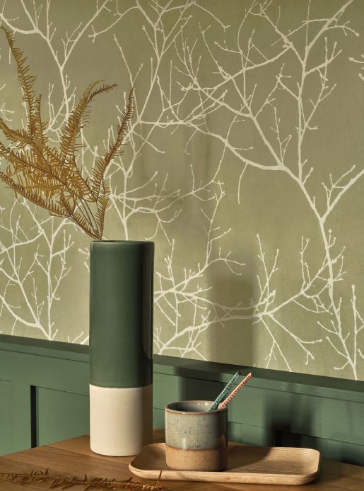 Forest and Tree Wallpaper Wallpaper Kansai khaki grey Room View