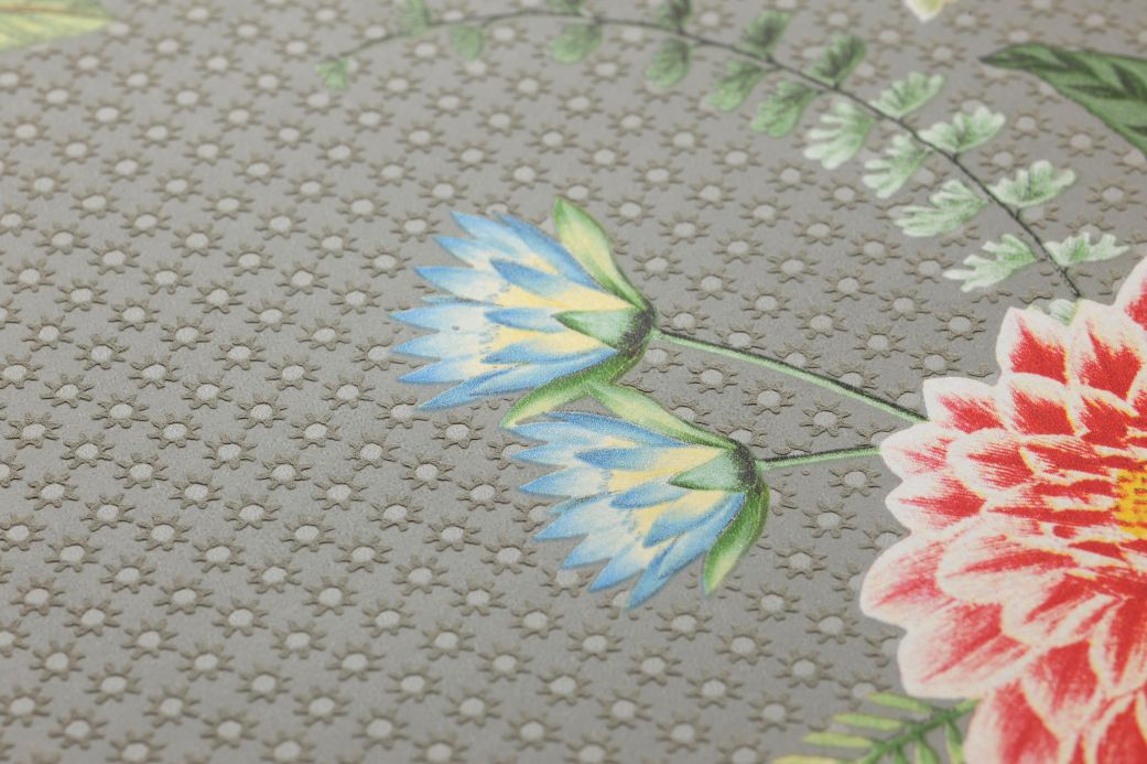 Floral Wallpaper Wallpaper Sylvania light grey Detail View