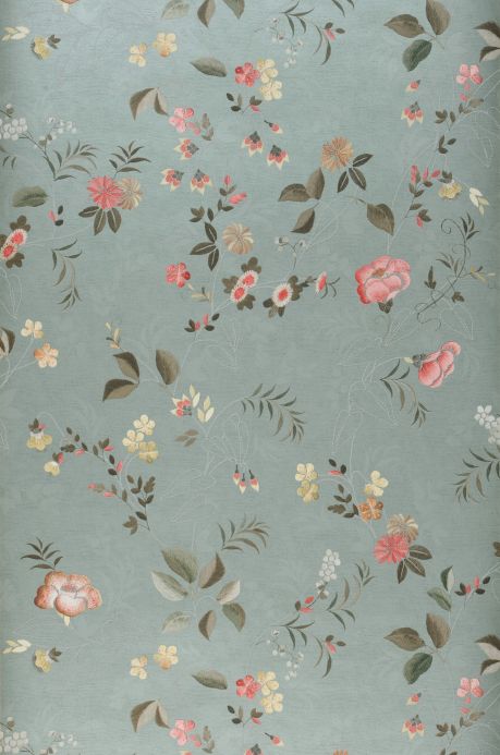 All Wallpaper Marley turquoise grey Roll Width