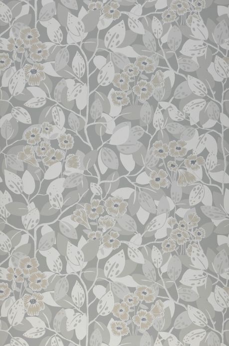 Floral Wallpaper Wallpaper Hedera light grey Roll Width