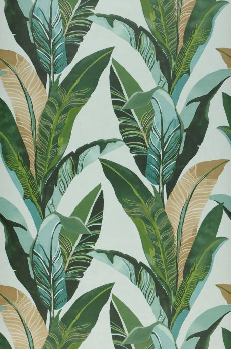 Botanical Wallpaper Wallpaper Lasita mint turquoise Roll Width