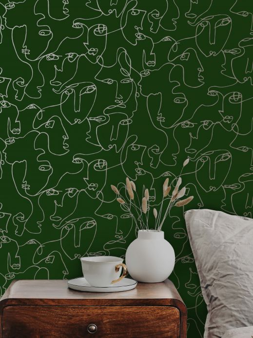 Wallpaper Wallpaper Zaralin green Room View
