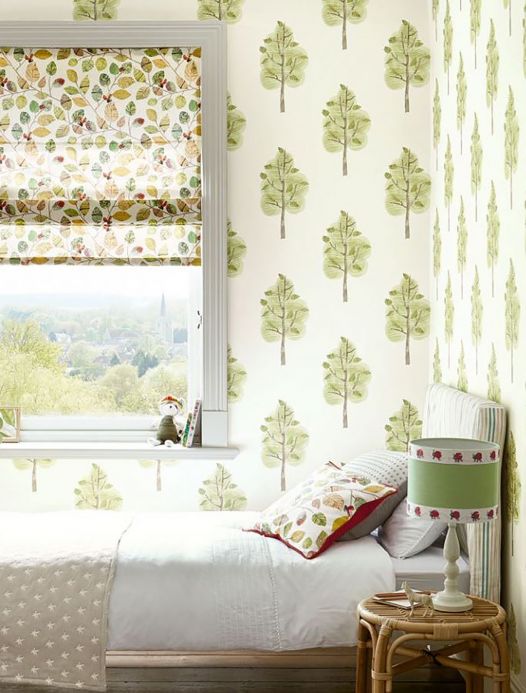 Botanical Wallpaper Wallpaper Jody fern green Room View