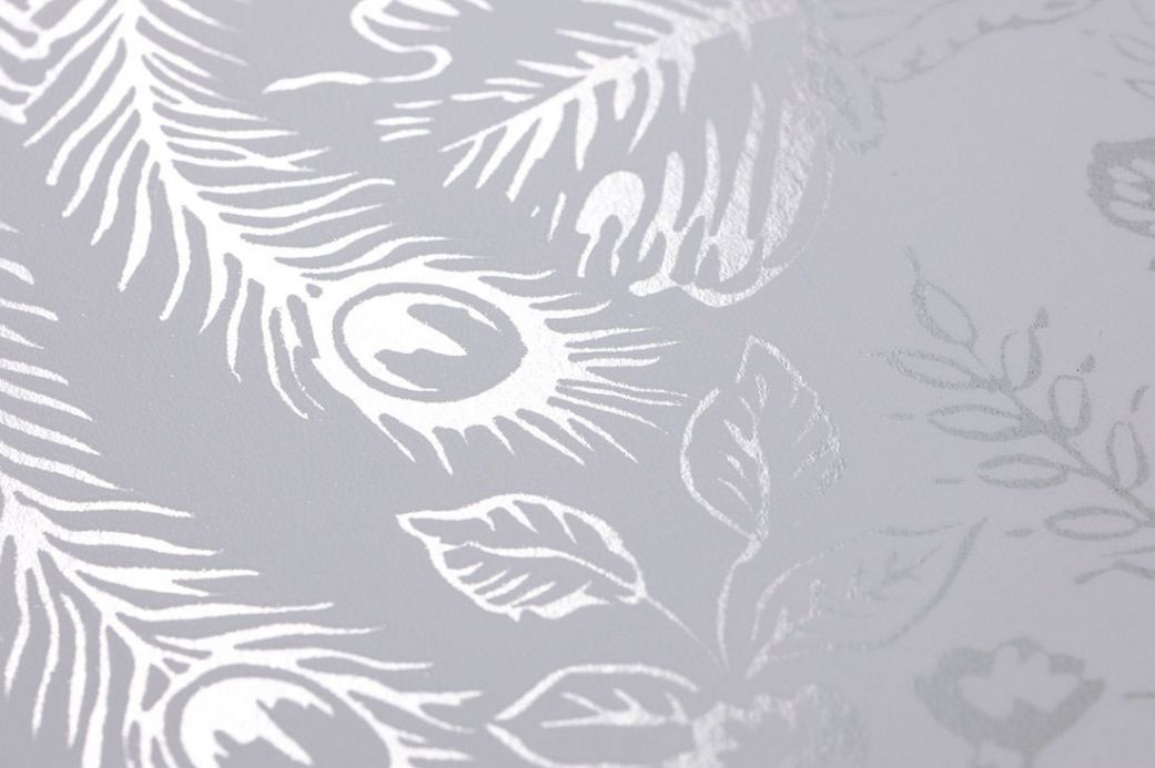 Metallic Wallpaper Wallpaper Izanuela white Detail View
