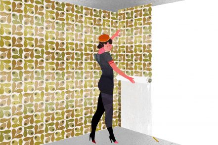 How to wallpaper in corners