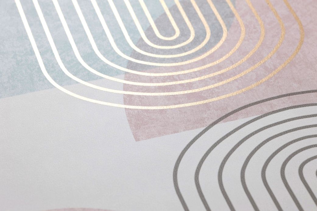 Papiertapeten Tapete Ultra Pastelltürkis Detailansicht
