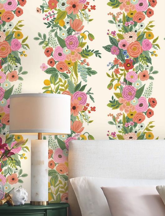 Rifle Paper Wallpaper Wallpaper Trellis Garden shades of pink Room View