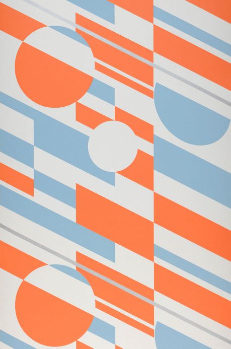 Geometric Wallpaper Wallpaper Calimero orange Roll Width