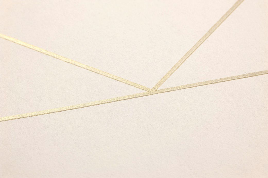 Carta da parati in stile scandinavo Carta da parati Lines bianco crema Visuale dettaglio