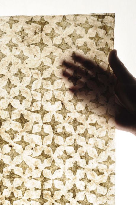 Designer Wallpaper Dampa sepia brown Detail View