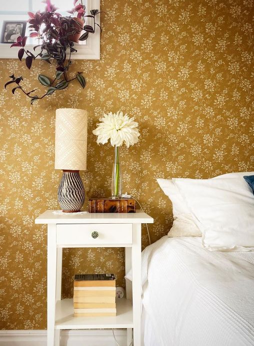 Country style Wallpaper Wallpaper Patricia ochre Room View
