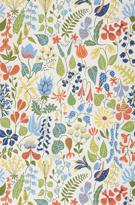Floral Wallpaper Wallpaper Eurynome light blue Roll Width