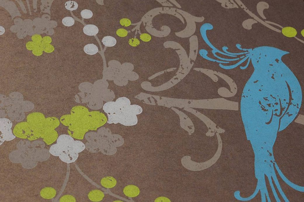 Archiv Wallpaper Bellona turquoise Detail View