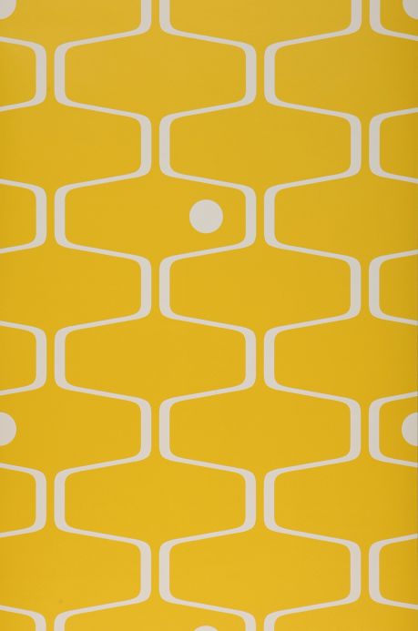 Papel de parede amarelo Papel de parede Nirvanus amarelo Largura do rolo
