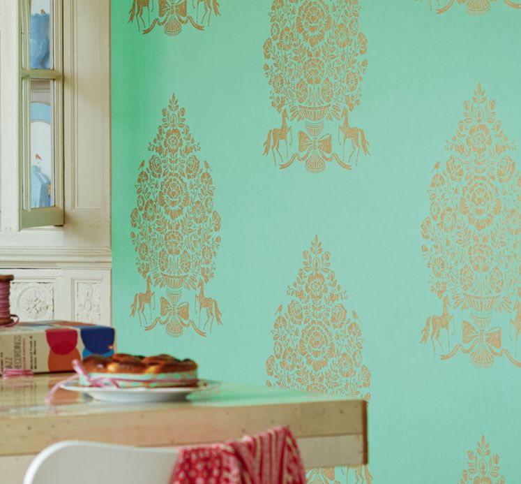 Archiv Wallpaper Sisan pastel green Room View