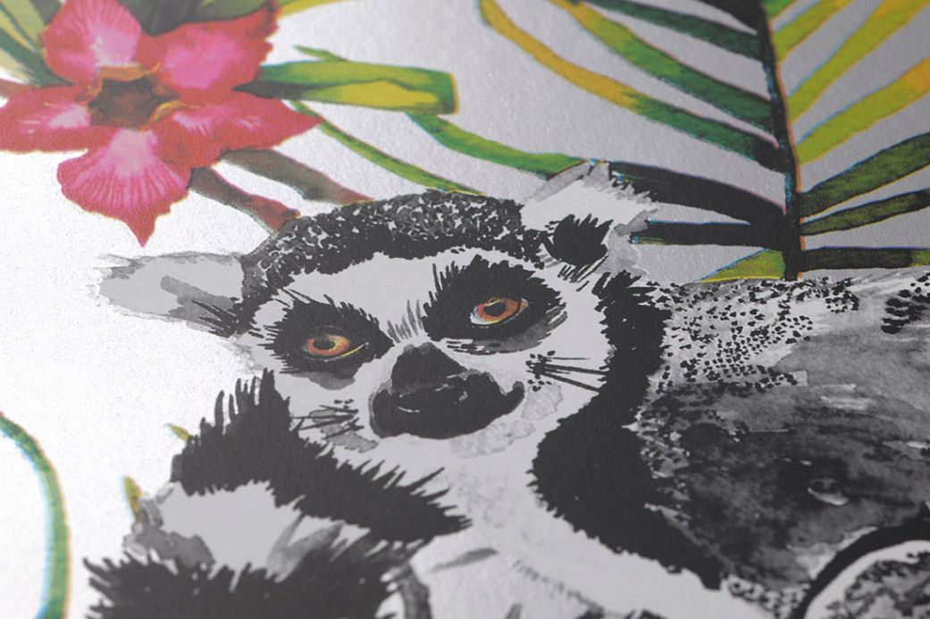 Papel pintado animales Papel pintado Madagascar plata Ver detalle