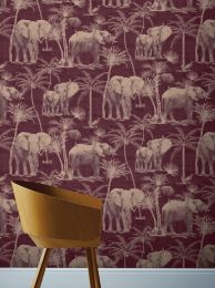 Wallpaper Raynor pale claret violet