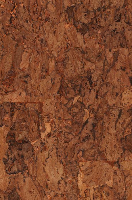 Paper-based Wallpaper Wallpaper Cork on Roll 03 brown tones A4 Detail