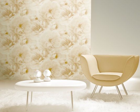Archiv Wallpaper Melope beige Room View