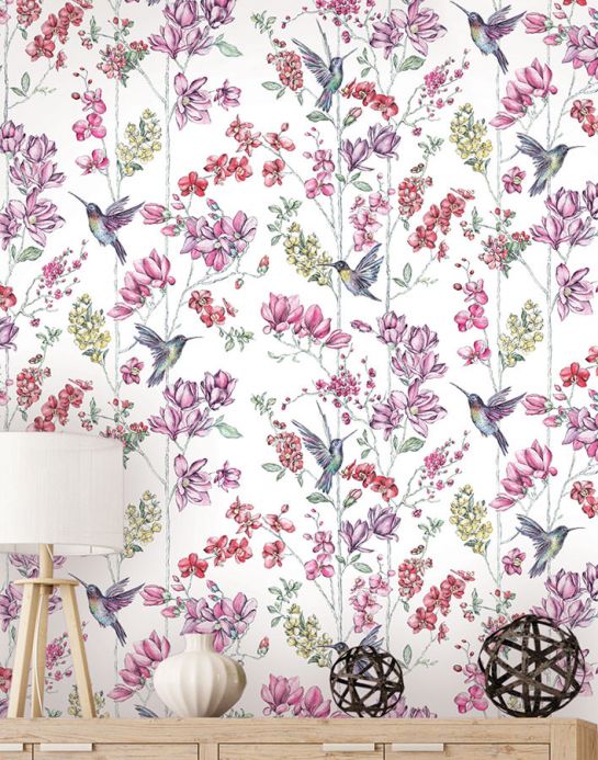 Animal Wallpaper Wallpaper Biala violet tones Room View