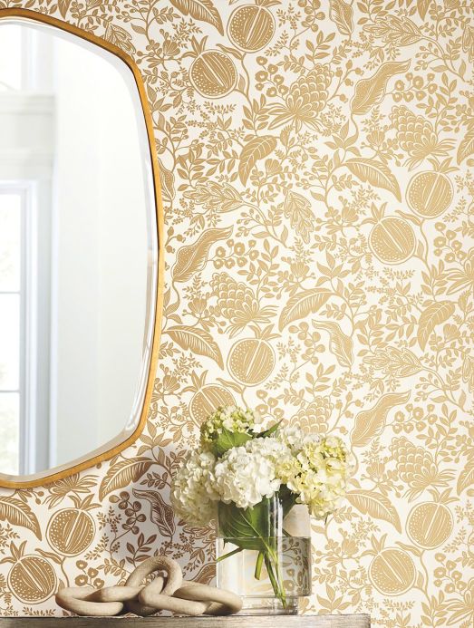 Rooms Wallpaper Pomegranate pearl gold Room View