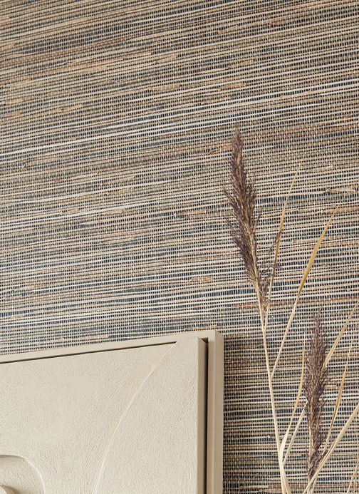 Brown Wallpaper Wallpaper Grass on Roll 14 brown beige Room View