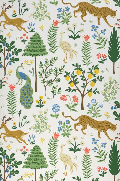 Rooms Wallpaper Menagerie white Roll Width