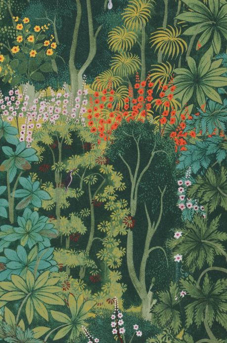 Turquoise Wallpaper Wallpaper Garden of the Gods pine green A4 Detail