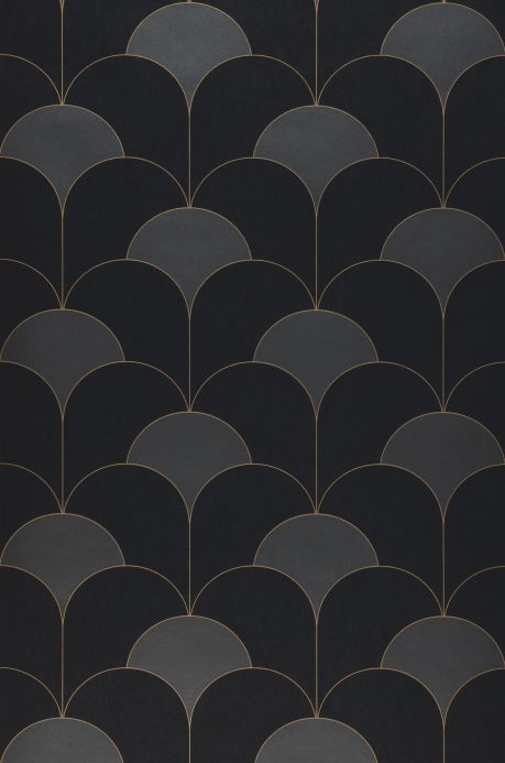 Art Deco Wallpaper Wallpaper Sumba anthracite shimmer Roll Width