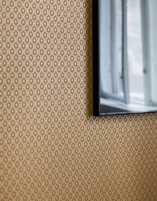 Geometric Wallpaper Wallpaper Arkadias pearl beige Room View