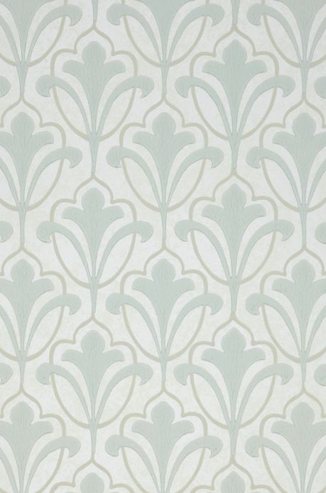 Art Nouveau Wallpaper Wallpaper Cassia light green-grey A4 Detail