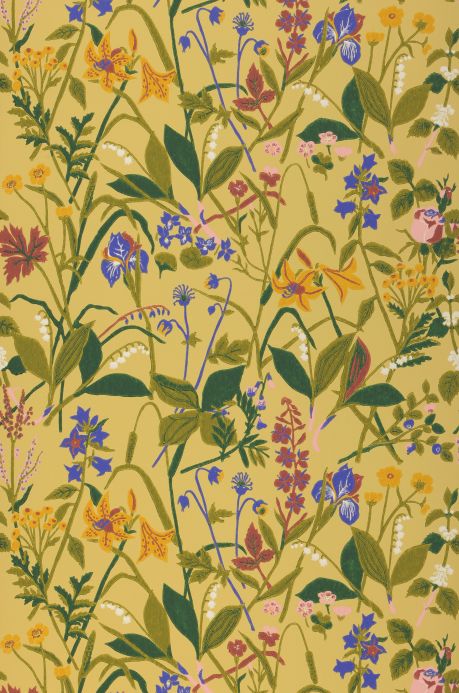 Floral Wallpaper Wallpaper Annelie yellow Roll Width
