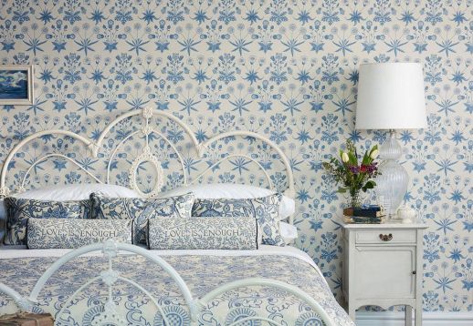 Wallpaper Vatea pastel blue Room View