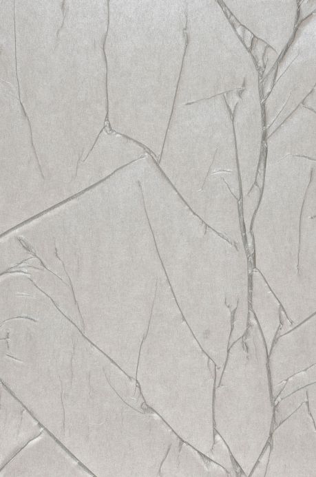 Papel pintado efecto arrugado Papel pintado Crush Wilderness 01 aluminio blanco Detalle A4