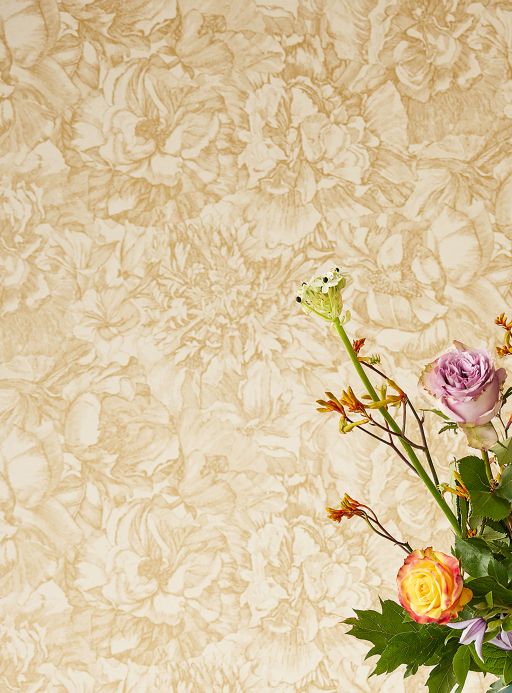 Rooms Wallpaper Louise gold shimmer Room View
