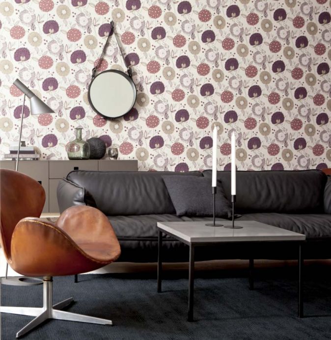 Archiv Wallpaper Eunonia pale red violet Room View