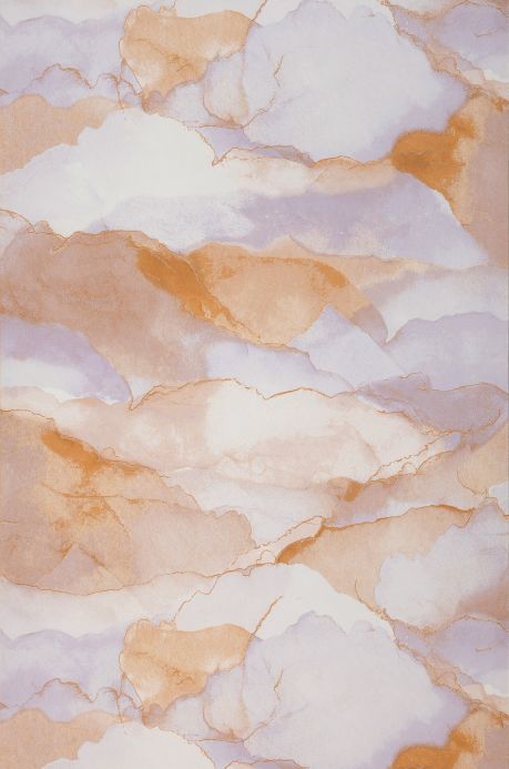Purple Wallpaper Wallpaper Sunset Clouds brown beige Roll Width