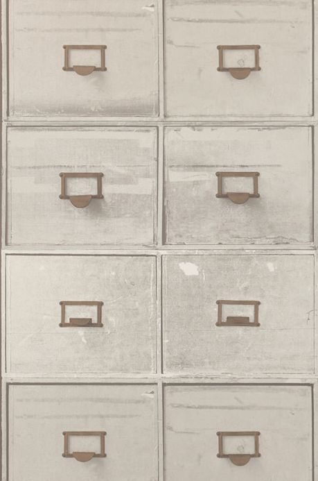 Archiv Papier peint Lombette blanc gris Largeur de lé