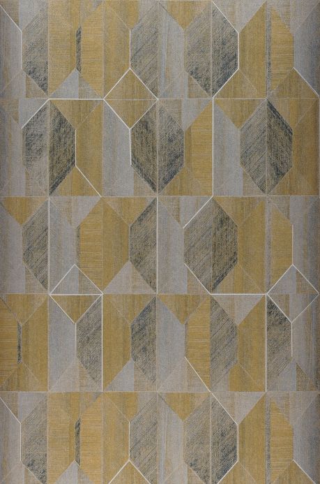 Geometric Wallpaper Wallpaper Moura matt gold Roll Width