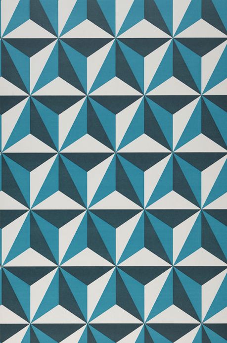 Geometric Wallpaper Wallpaper Limal ocean blue Roll Width