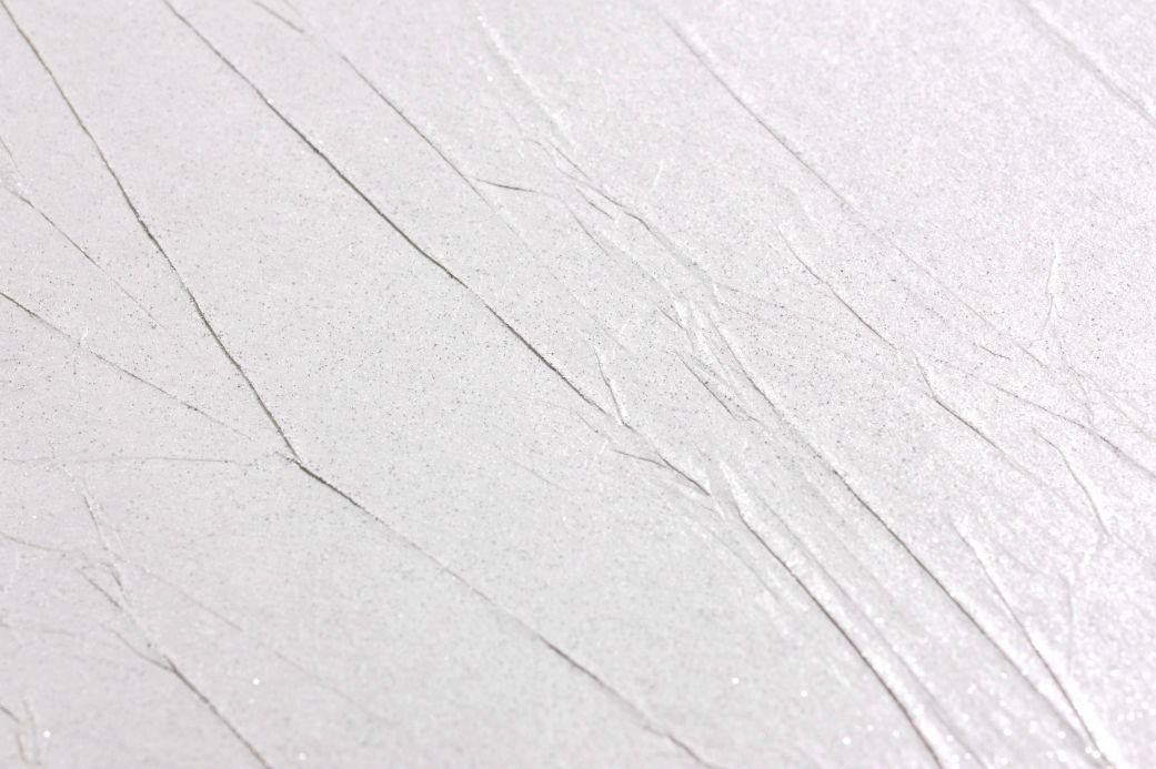 Papier peint effet froissé Papier peint Crush Glitter 02 blanc crème Vue détail