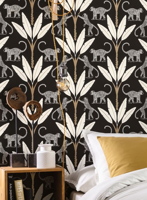 Art Deco Wallpaper Wallpaper Odette black Room View
