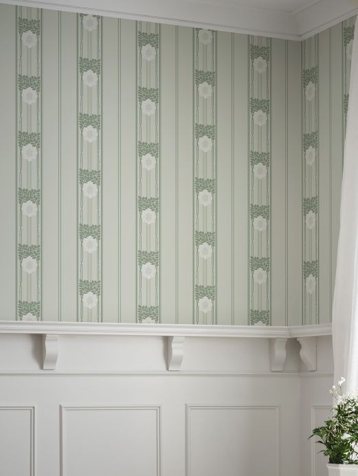 Striped Wallpaper Wallpaper Imke white Room View