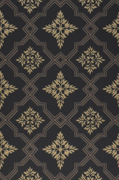 Bedroom Wallpaper Wallpaper Lavinia anthracite A4 Detail