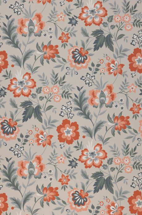 Floral Wallpaper Wallpaper Judica grey Roll Width