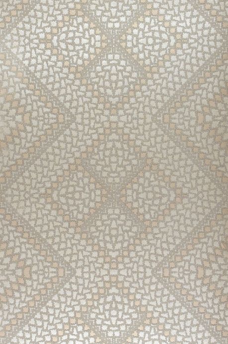 Papier peint géométrique Papier peint Yamuna ivoire clair Largeur de lé